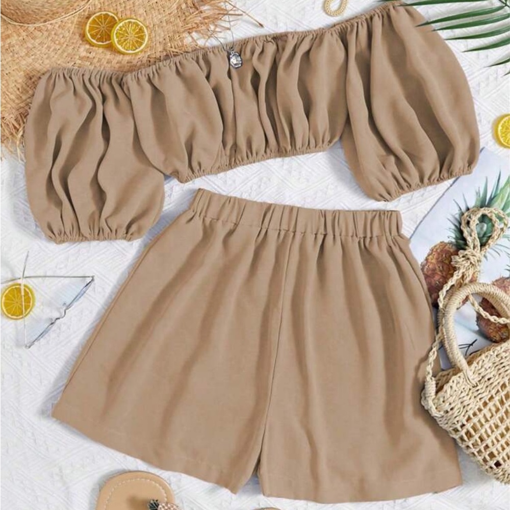 Tan Women's Shorts and top set